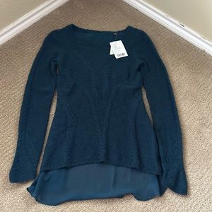 NWT Anthropologie Teal sweater size XS